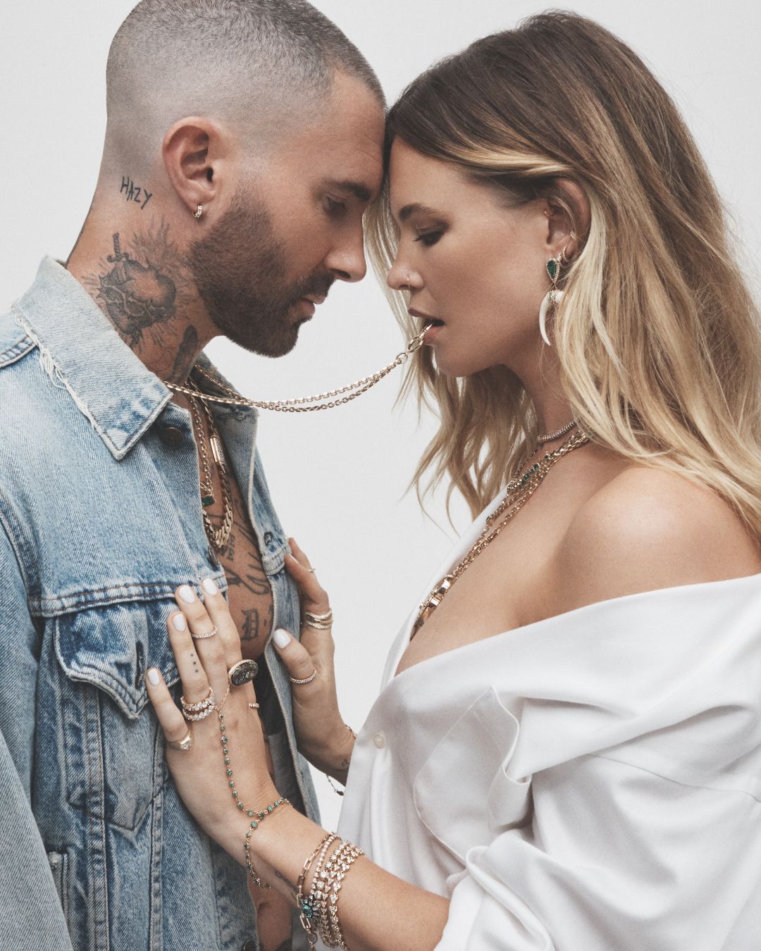 Behati Prinsloo and Adam Levine Star in Jacquie Aiche's "Rebel Heart" Campaign 1 Behati Prinsloo and Adam Levine Star in Jacquie Aiche's "Rebel Heart" Campaign