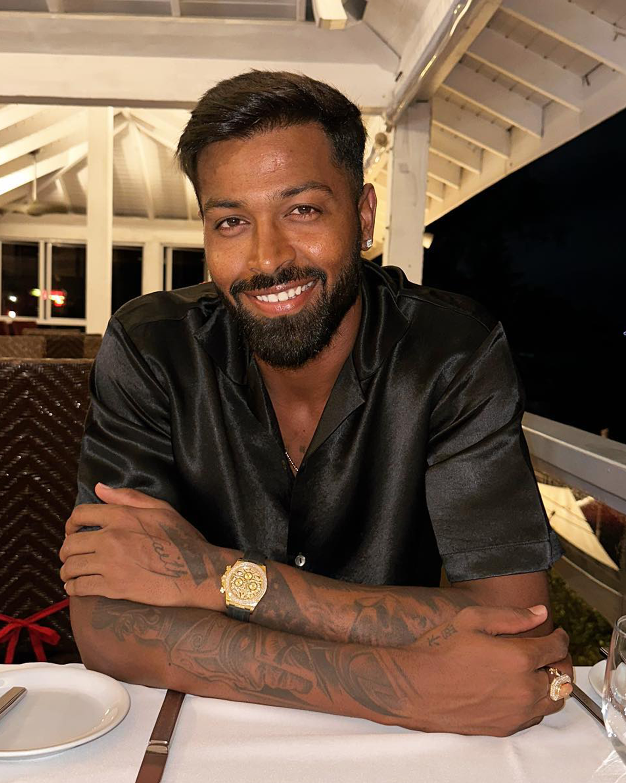 The Ultimate Diamond Flex: <i>Celebrities and Their Iconic Timepieces</i> 3 Hardik Pandya wearing Rolex Eye of the Tiger diamond watch