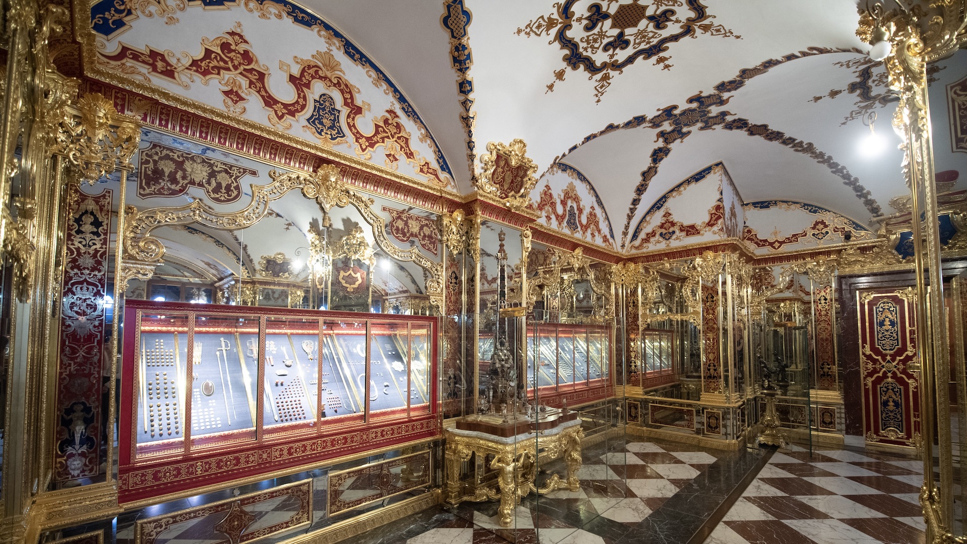 Dresden Green Diamond Jewel Room in the Green Vault in the Dresden Palace of the Dresden State Art Collections