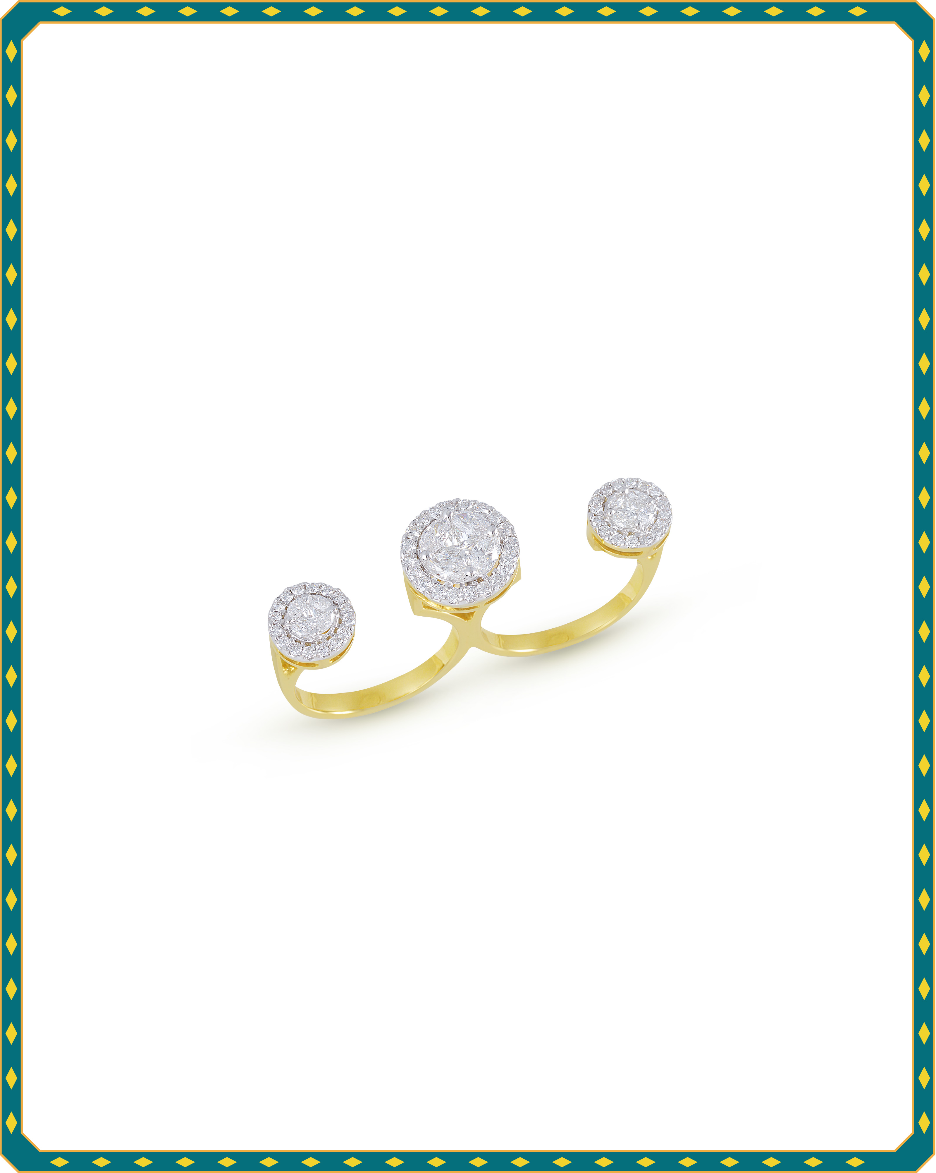 A two finger ring by Gehna Jewellers