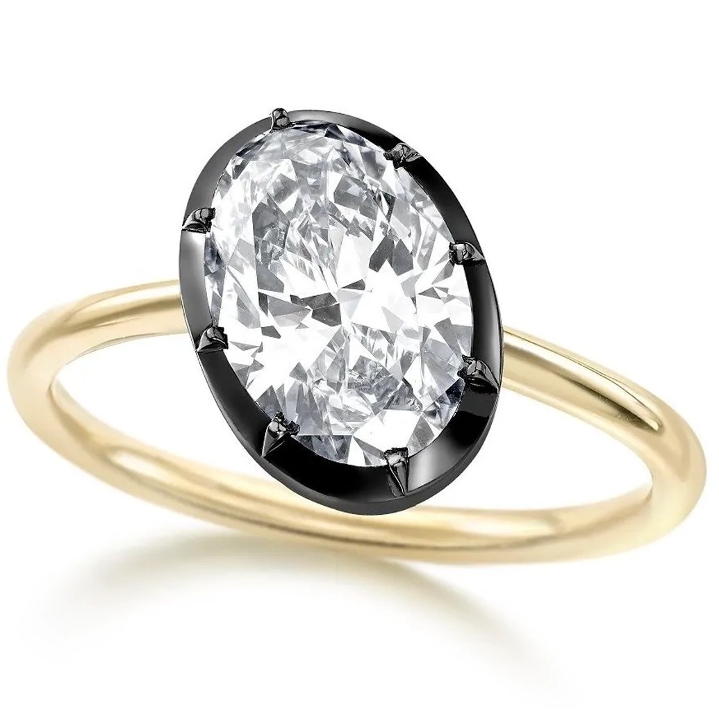 13 of the Biggest Diamond Engagement Ring Trends Through the Decades 18 diamond engagement ring trends: Jessica McCormack oval ring