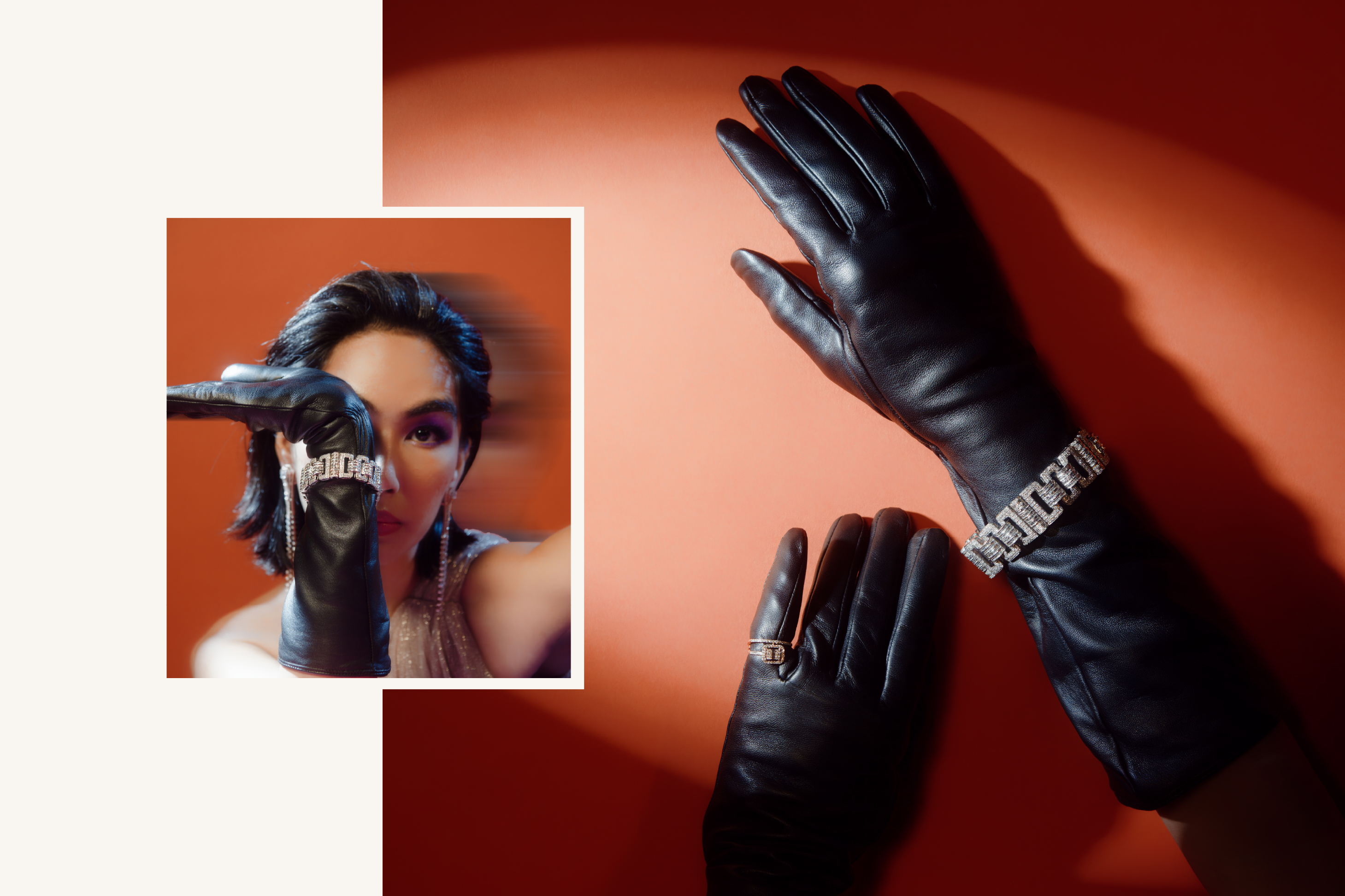 Love and Excess: The Diamond House Party 4 Diamond danglers, ring, and bracelet for a stylish date night look