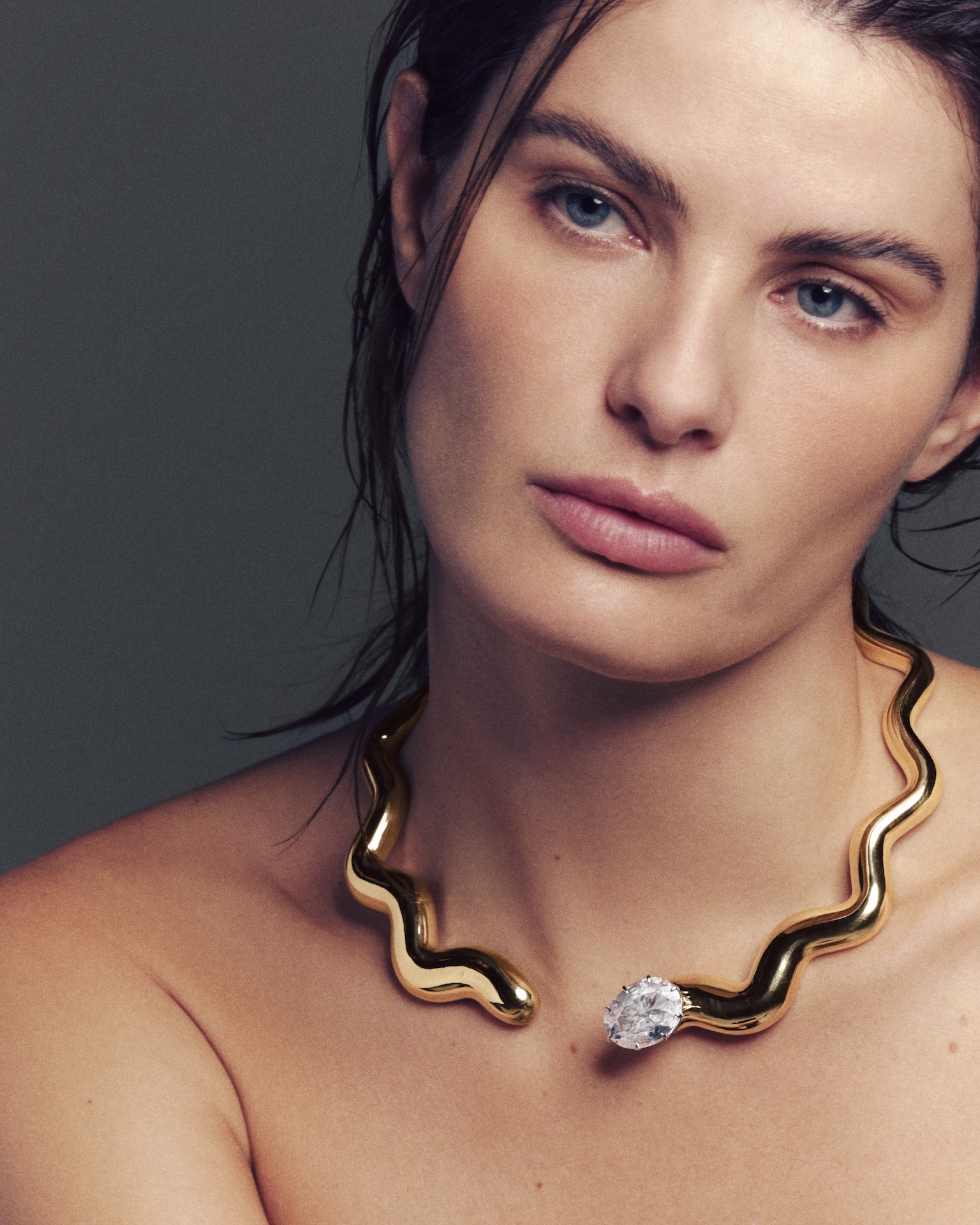 Where to Shop the World’s Hottest Jewelry Brands and Diamond Designers 10 Isabeli Fontana wears a Suzanne necklace with a 16-carat oval diamond, created for the opening of Sauer's first jewelry store in New York on Madison Avenue.