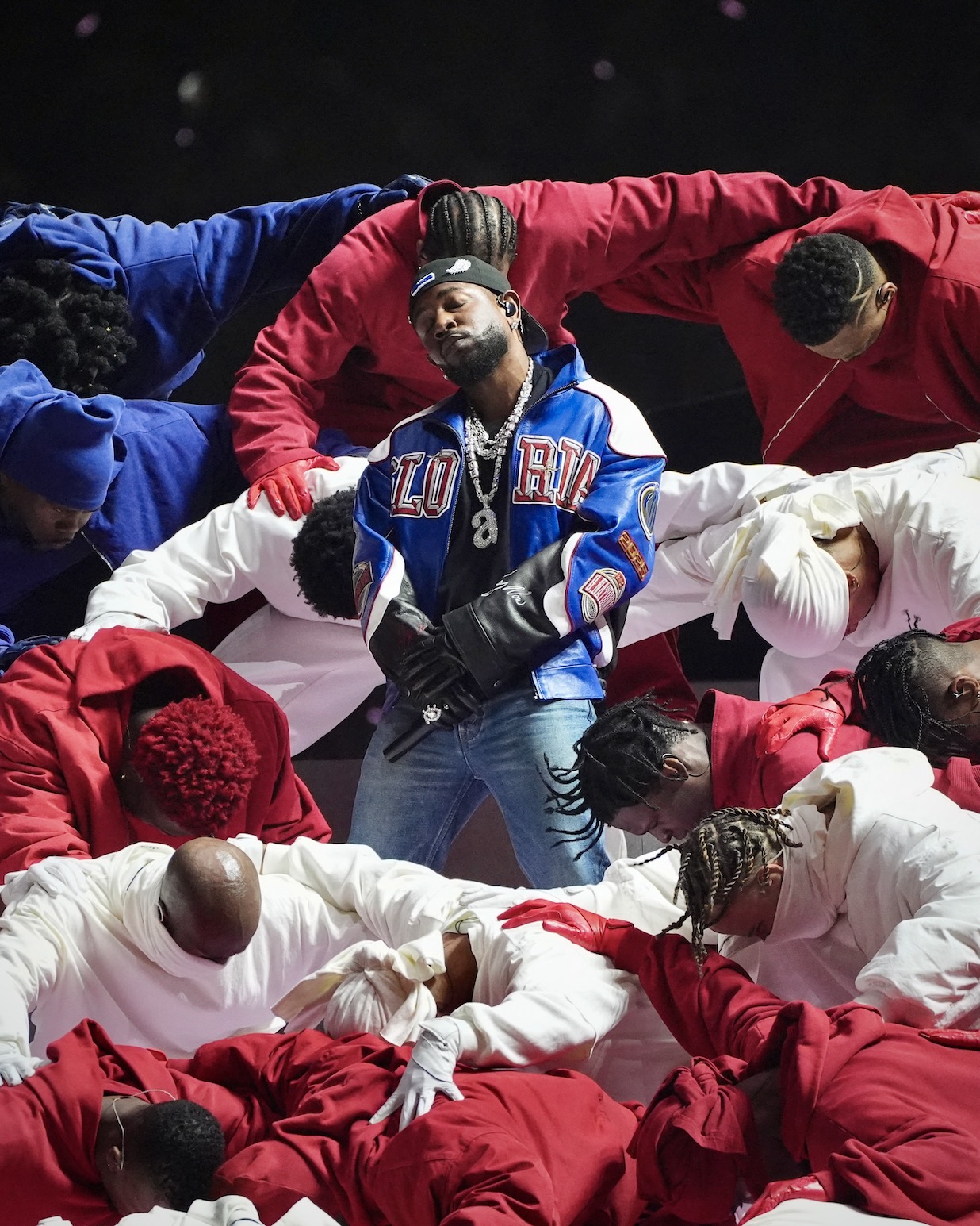 Kendrick Lamar Wore a Diamond 'A' Minor Necklace to the 2025 Super Bowl Halftime Show 1 Kendrick Lamar Wore a Diamond 'A' Minor Necklace to the 2025 Super Bowl Halftime Show