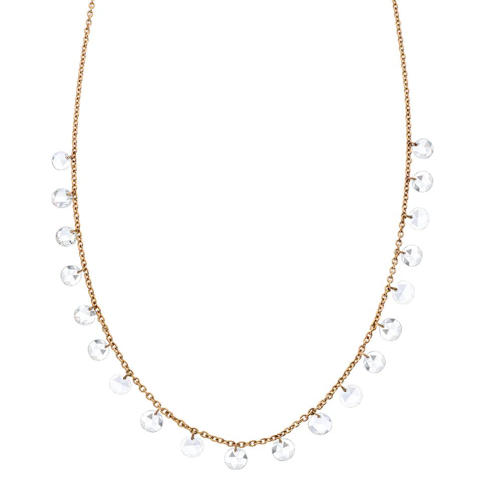 rose cut diamonds: diamond necklace