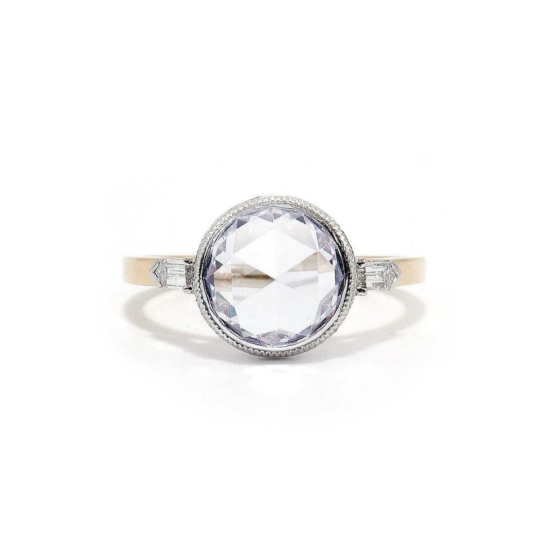 rose cut diamonds: diamond engagement ring