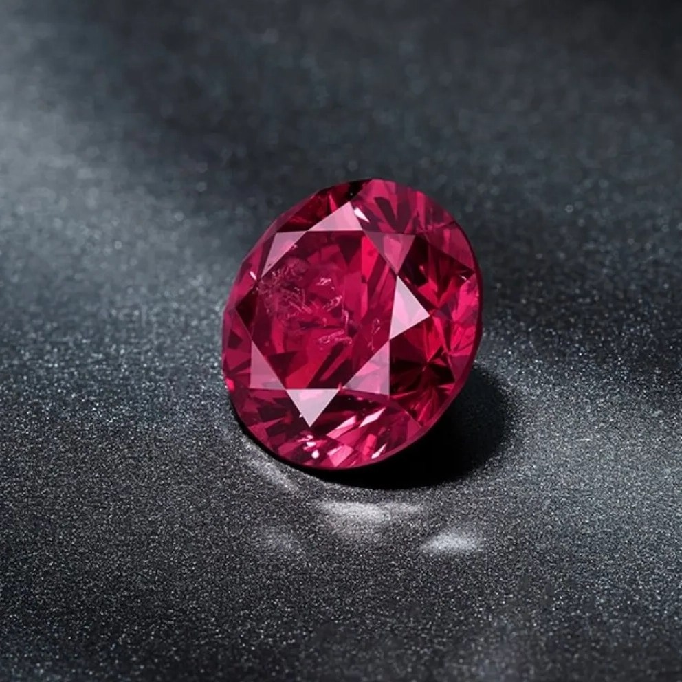 A rare red diamond
