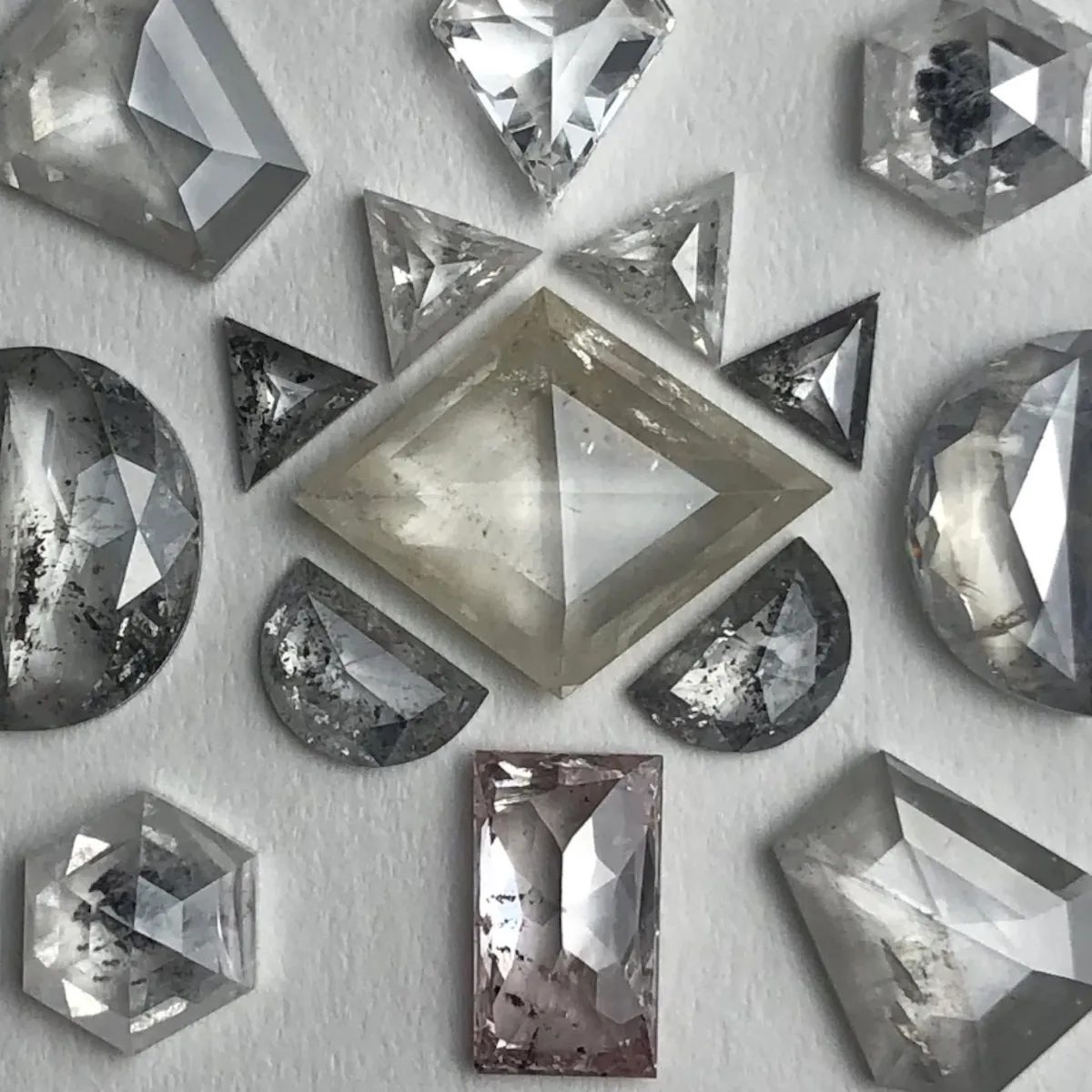 A rare salt and pepper diamond