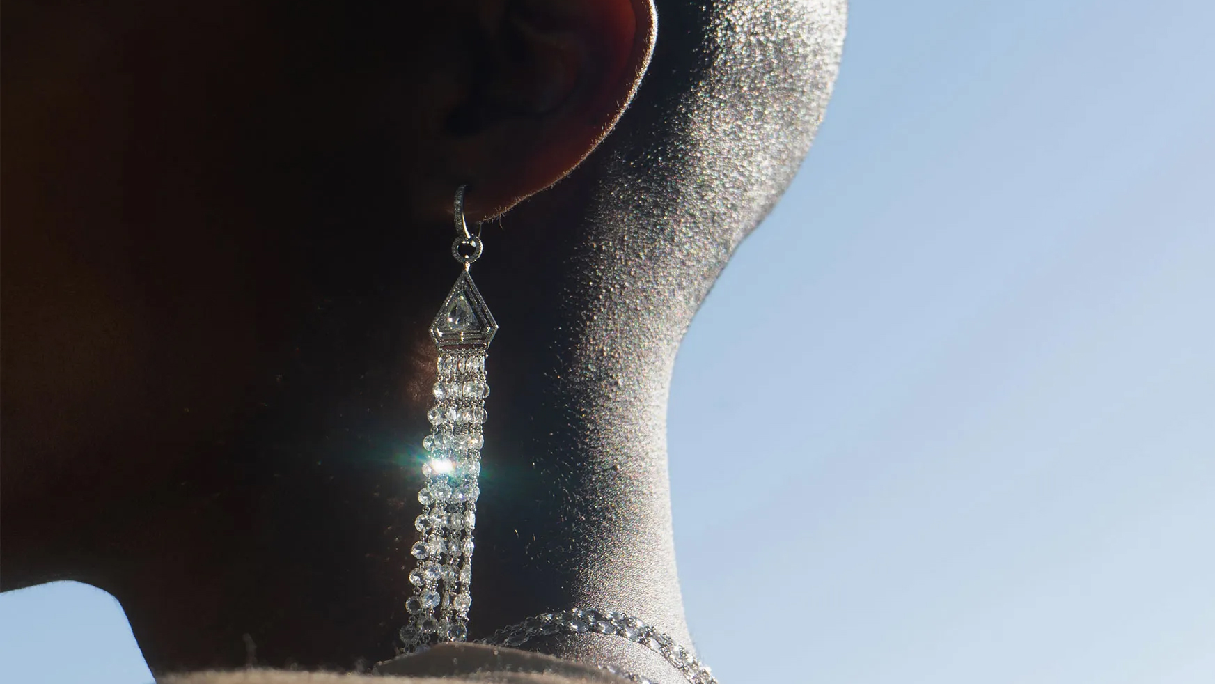 rose cut diamond chandelier earrings