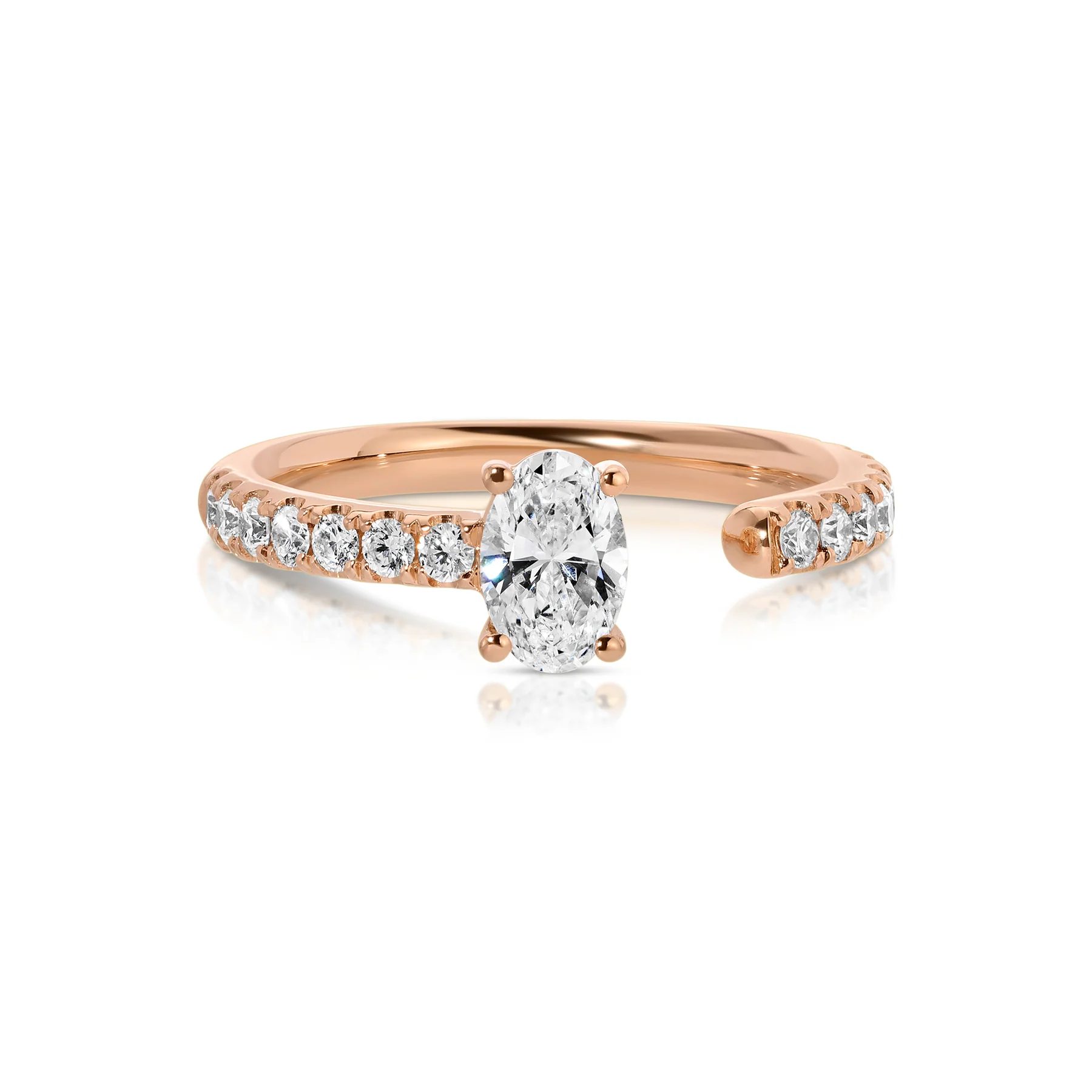 rose gold engagement rings