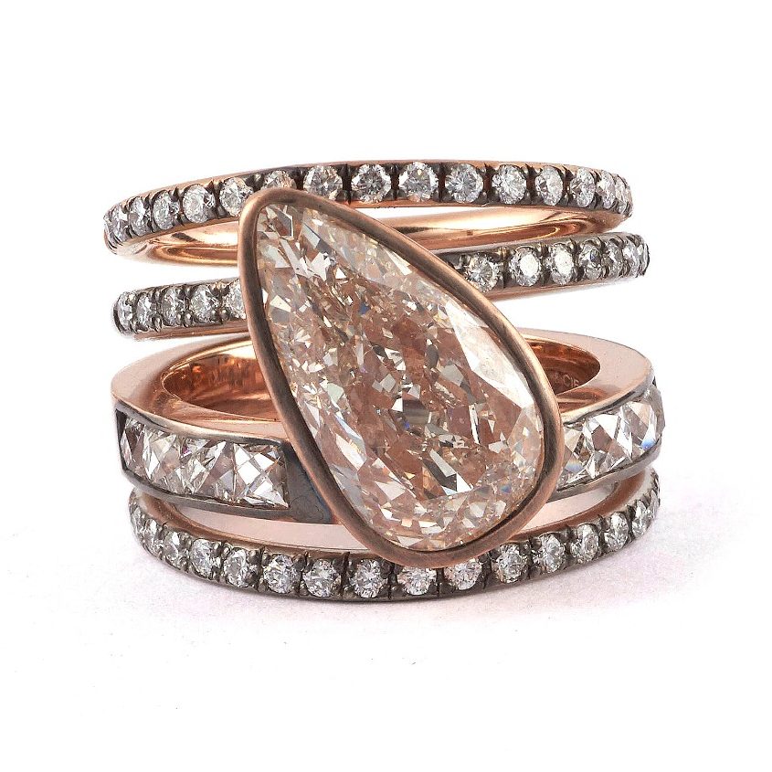 Sylva & Cie Brown Diamond Ring