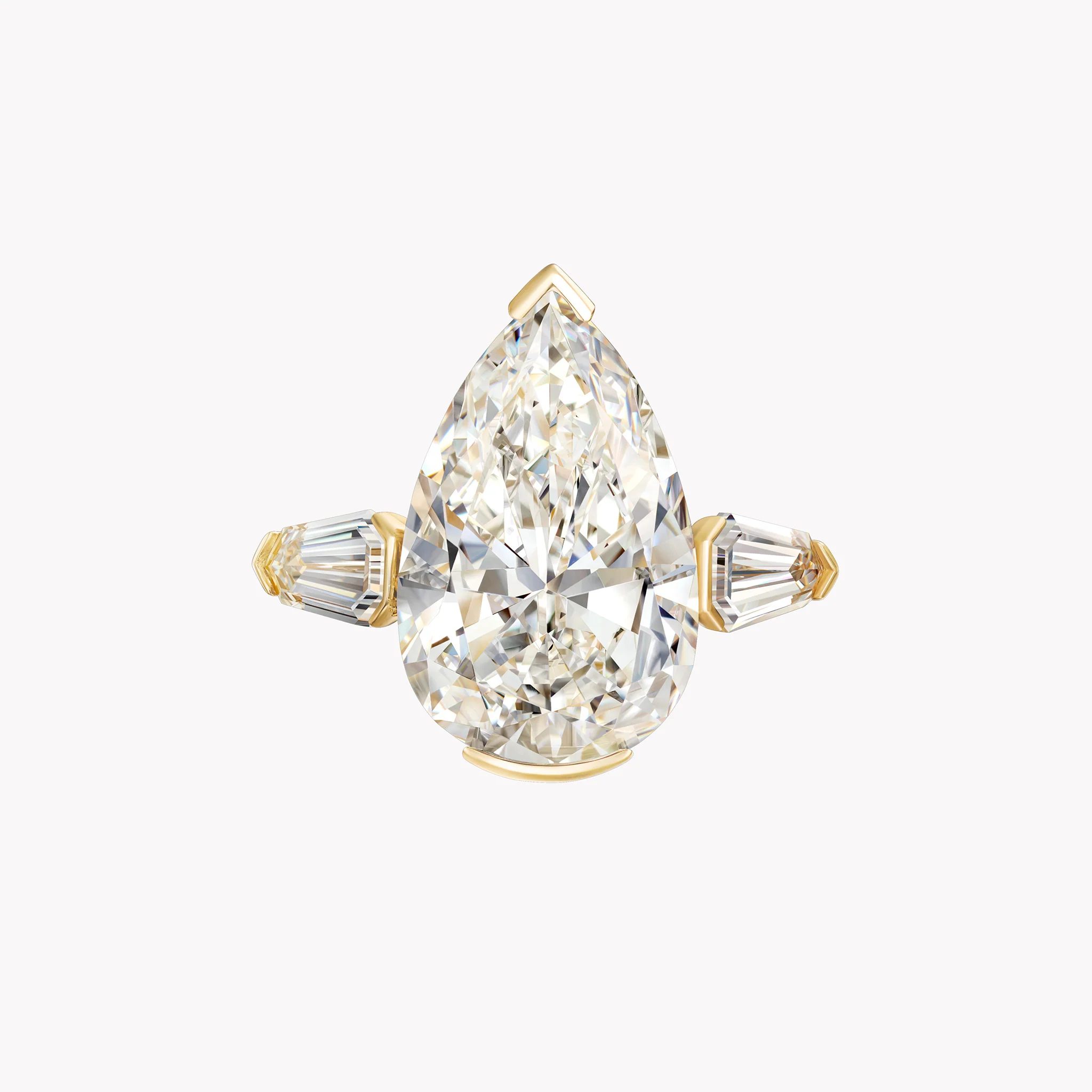 pear shaped diamond engagement ring