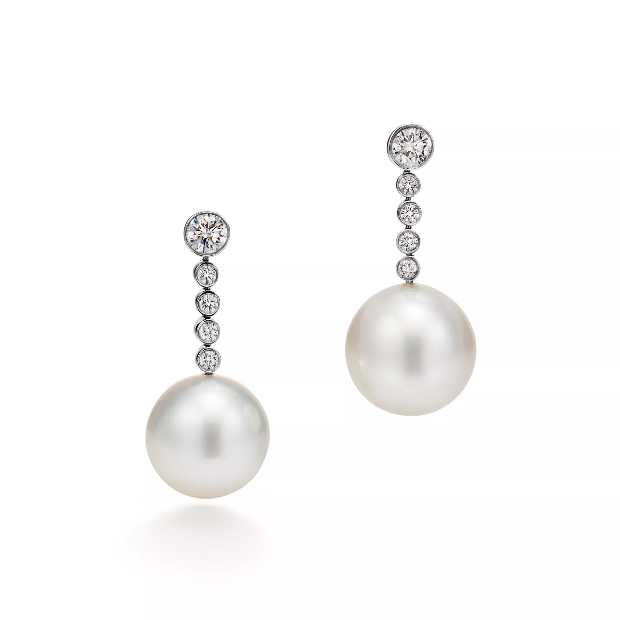 diamond and pearl wedding earrings