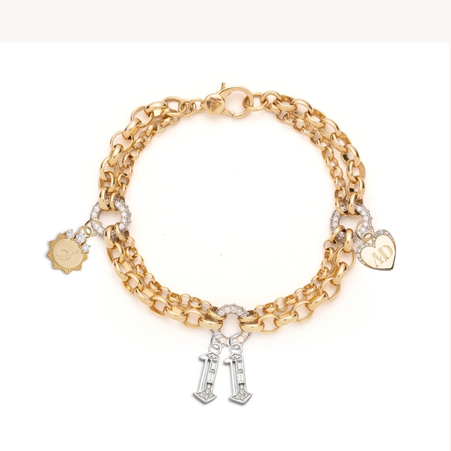 diamond charm bracelets