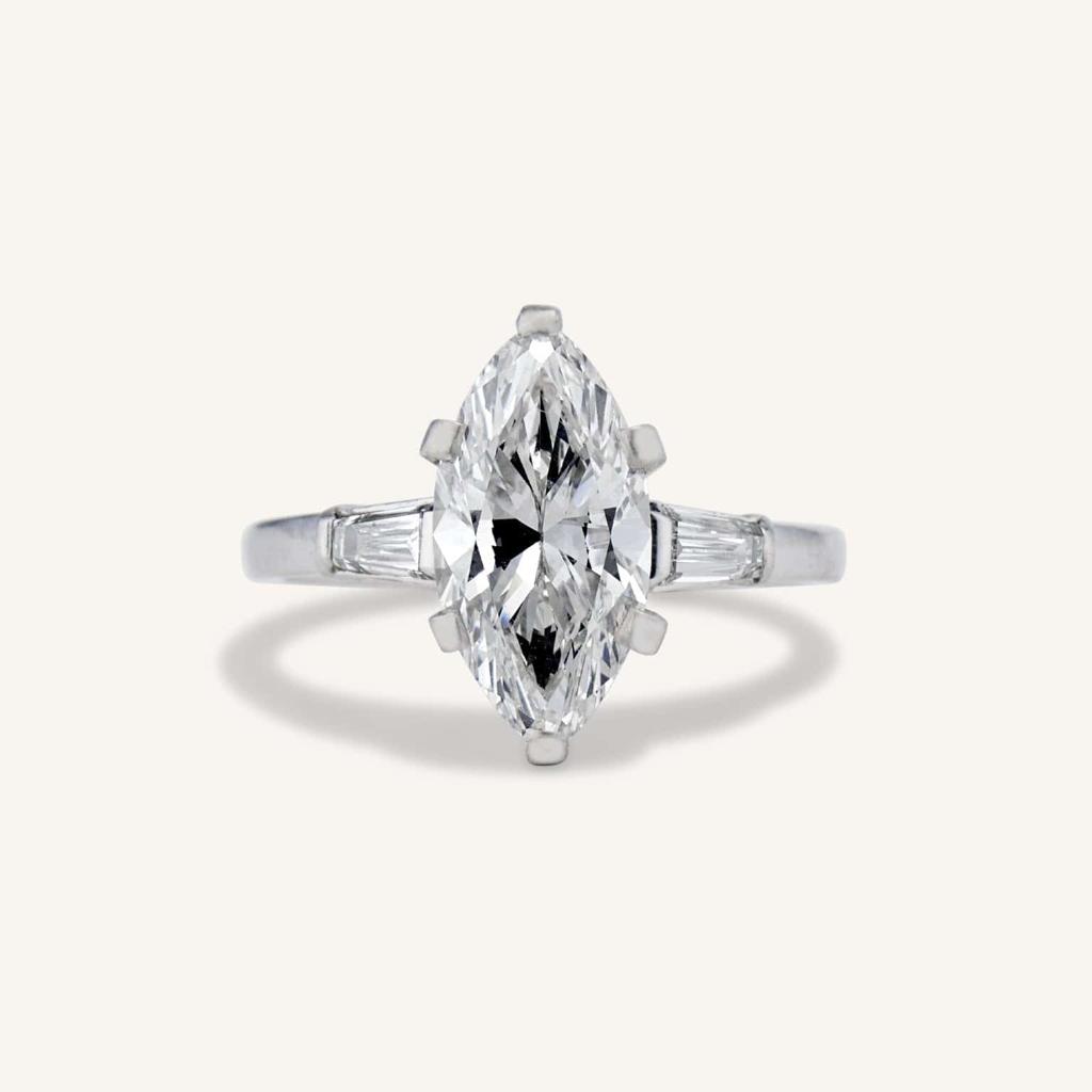13 of the Biggest Diamond Engagement Ring Trends Through the Decades 10 diamond engagement ring trends: marquise diamond engagement ring
