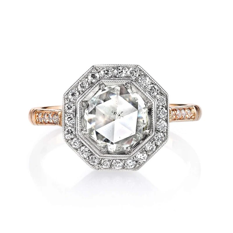 rose cut diamond ring