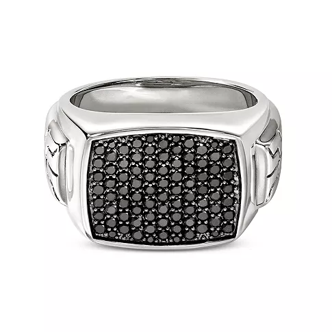 gift ideas for men: black diamond pinky ring