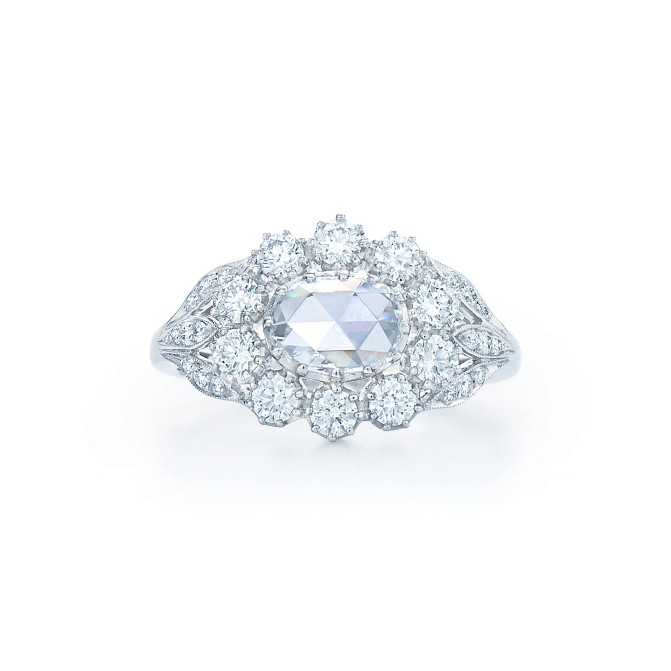 Why the Rose Cut Diamond Ring Is Still In Full Bloom 9 cluster rose cut diamond ring