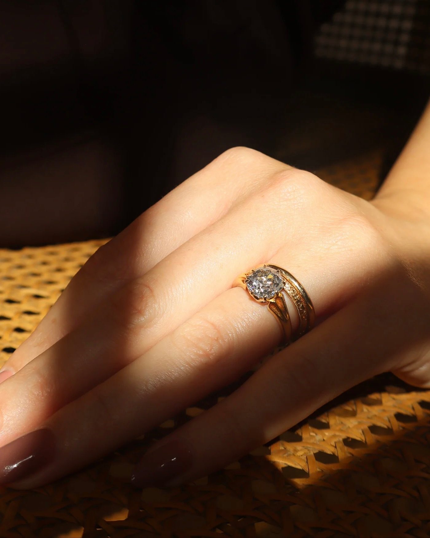 Andria Barbone Lorena Ring, featuring a 2-carat old mine cut diamond in an antique-inspired prong setting, $28,300, andriabarbone.com