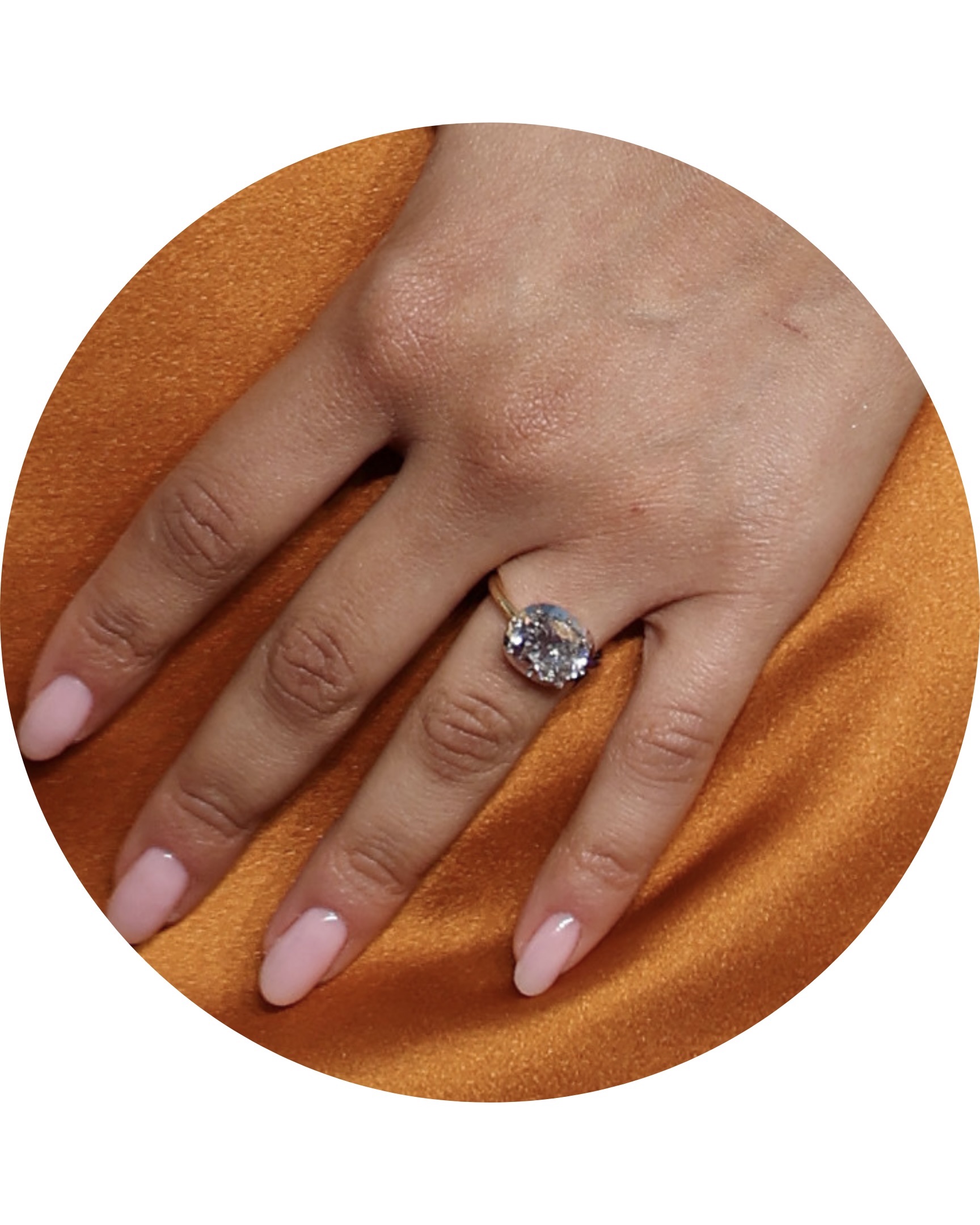 Zendaya's Cushion-Cut Diamond East-West Set Engagement Ring on the Golden Globes Red Carpet