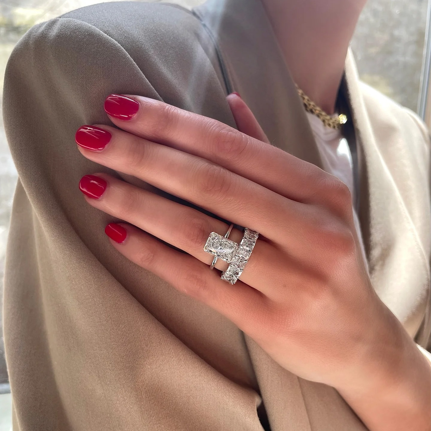 radiant cut engagement rings