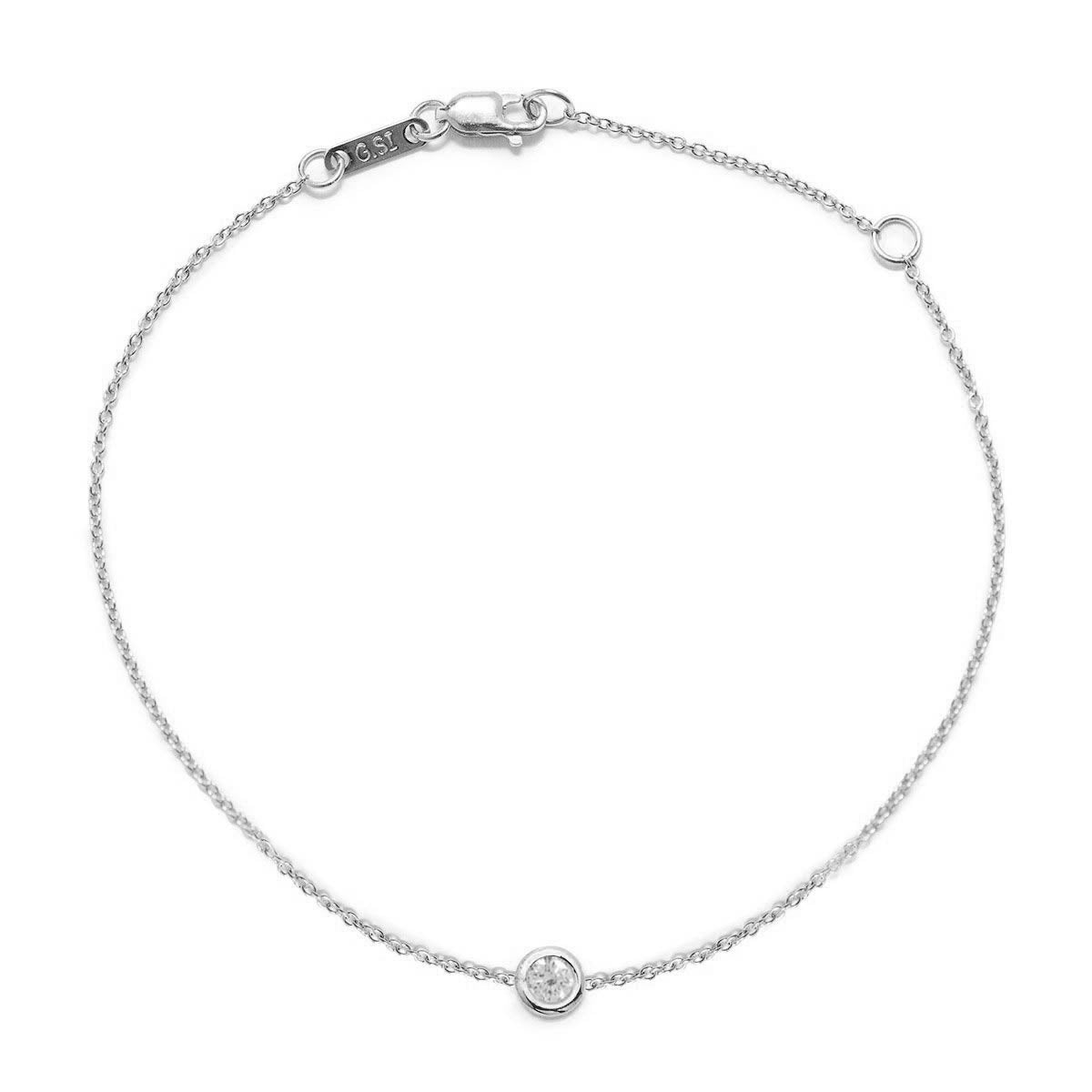 Bridesmaid Gifts Greenwich Jewelers Diamond Solitaire Station Bracelet, $575, greenwichjewelers.com