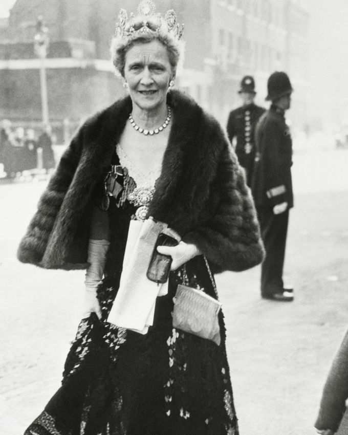 Lost Diamonds the Sancy Diamond Lady Astor arrives for the opening of Parliament wearing the Astor Sancy Tiara