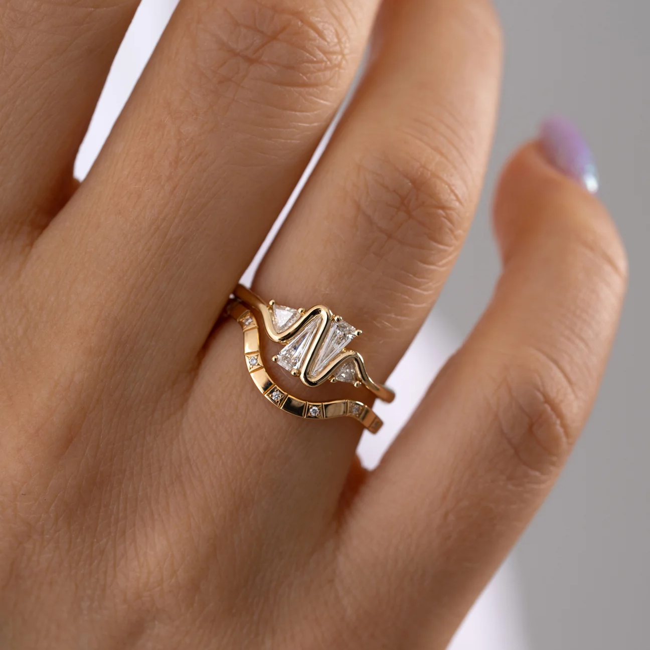 kite cut engagement ring