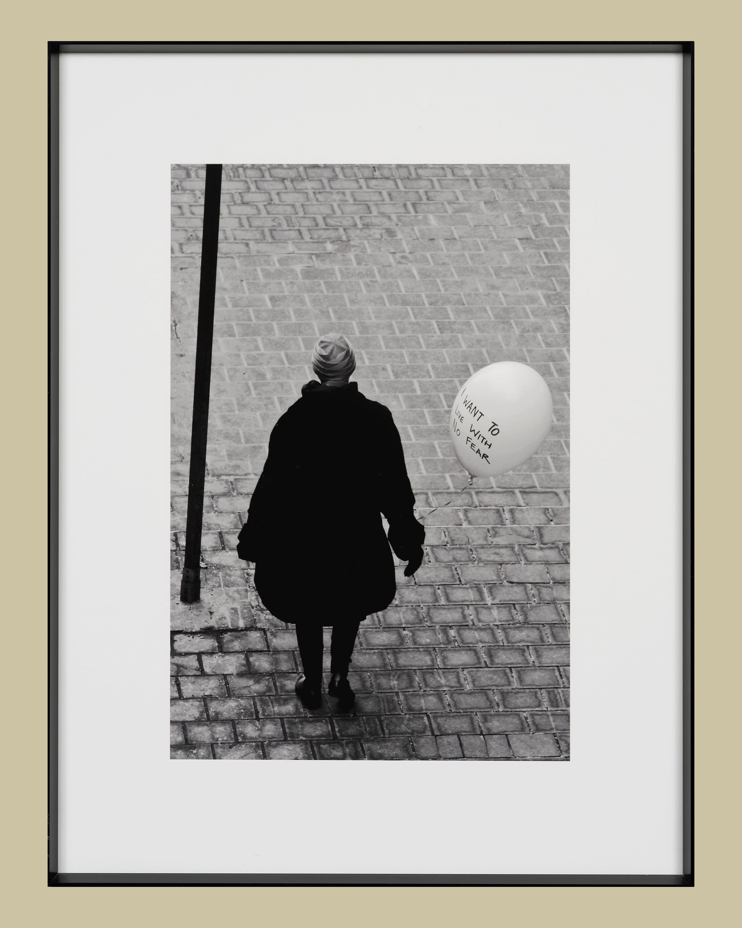 Returns of a Different Kind 2 I want to live with no fear - A photograph from Shilpa Gupta’s No fear series