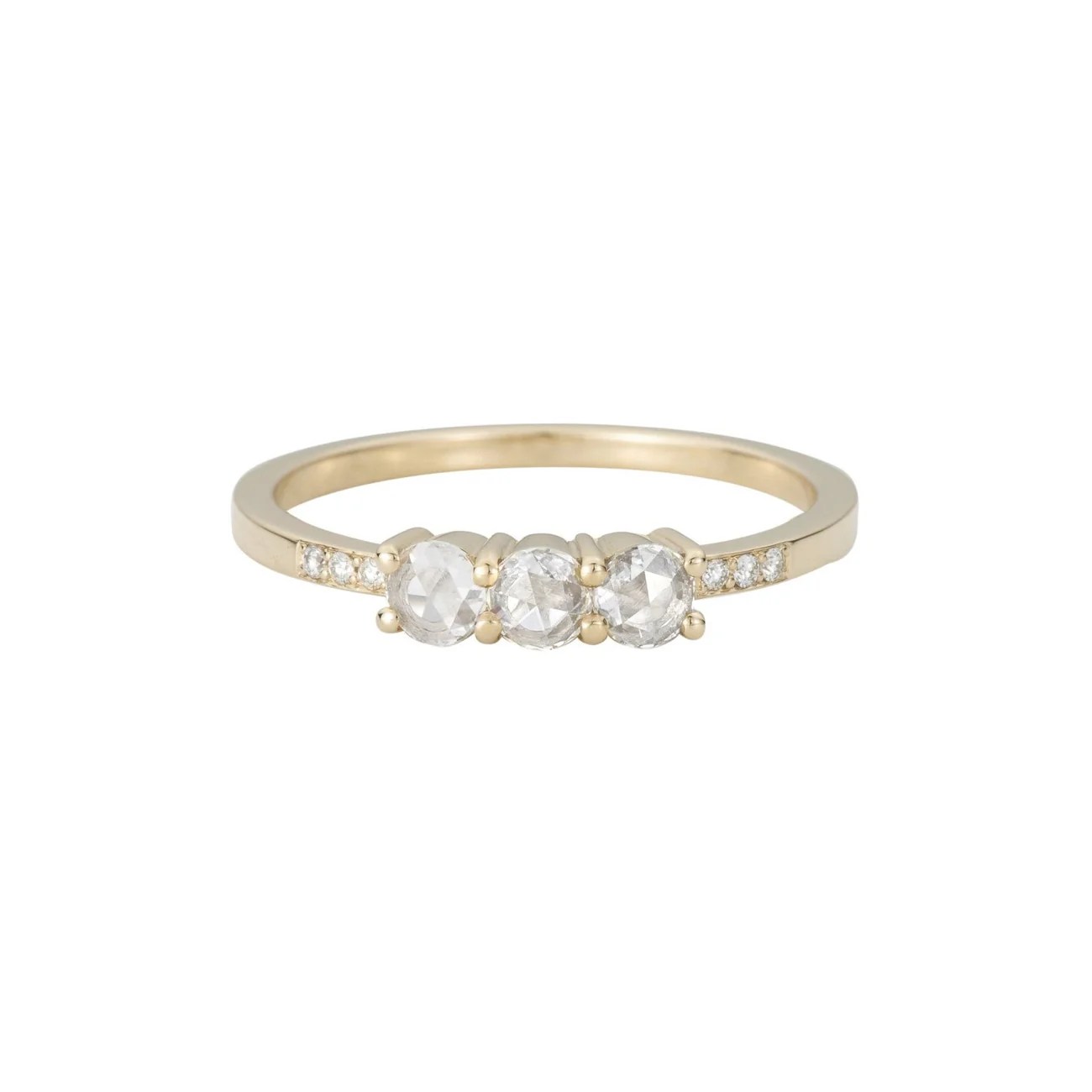 rose cut diamond ring