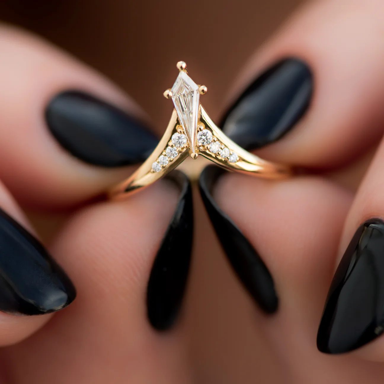 kite cut engagement ring