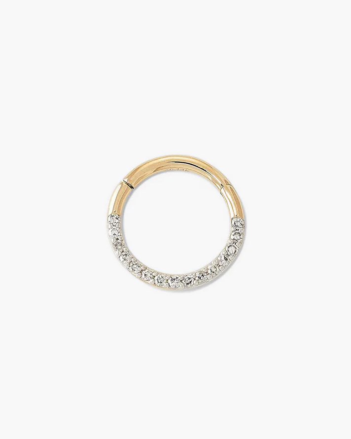 cartilage hoop for diamond earring stack