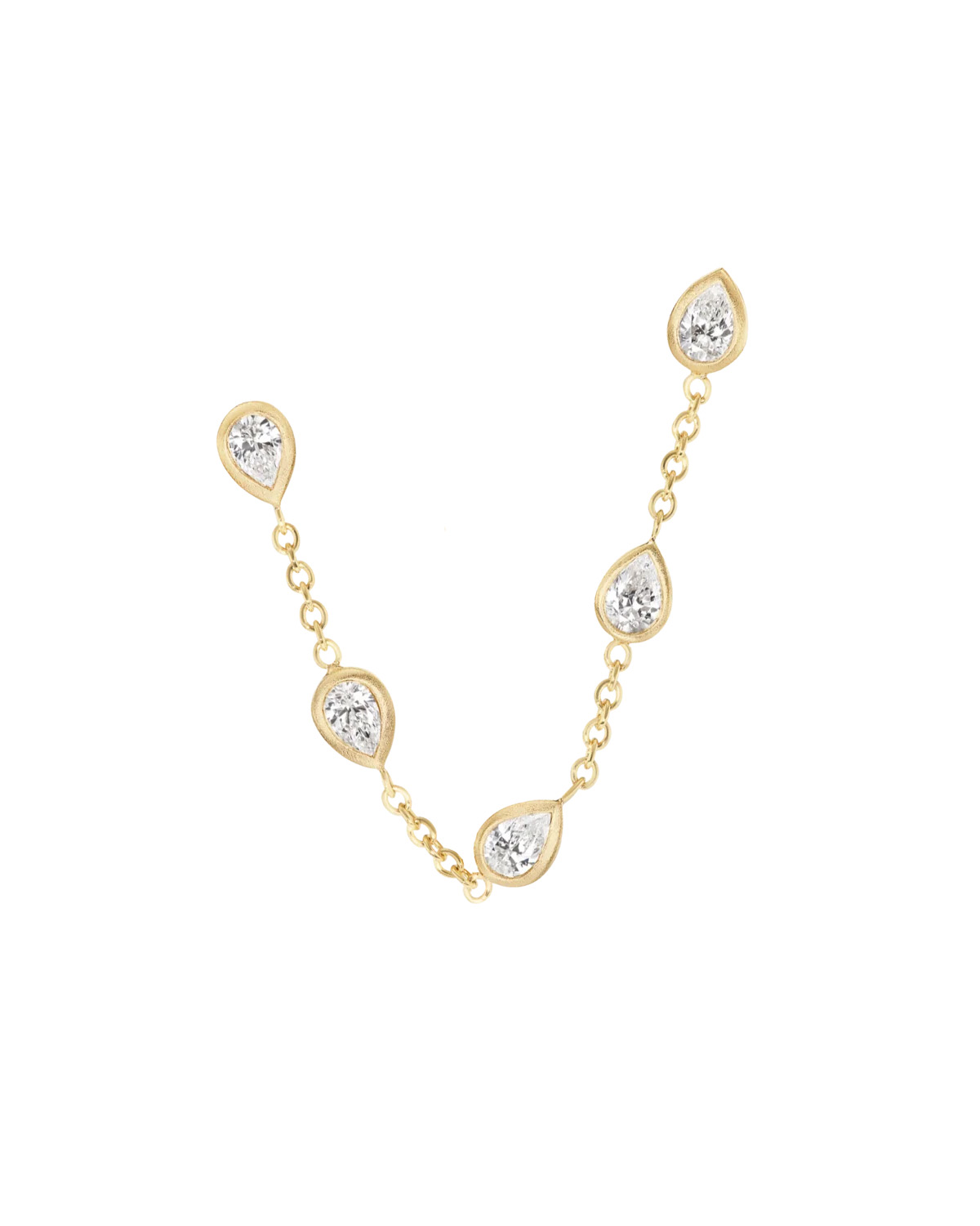 diamond ear chain for diamond earring stack