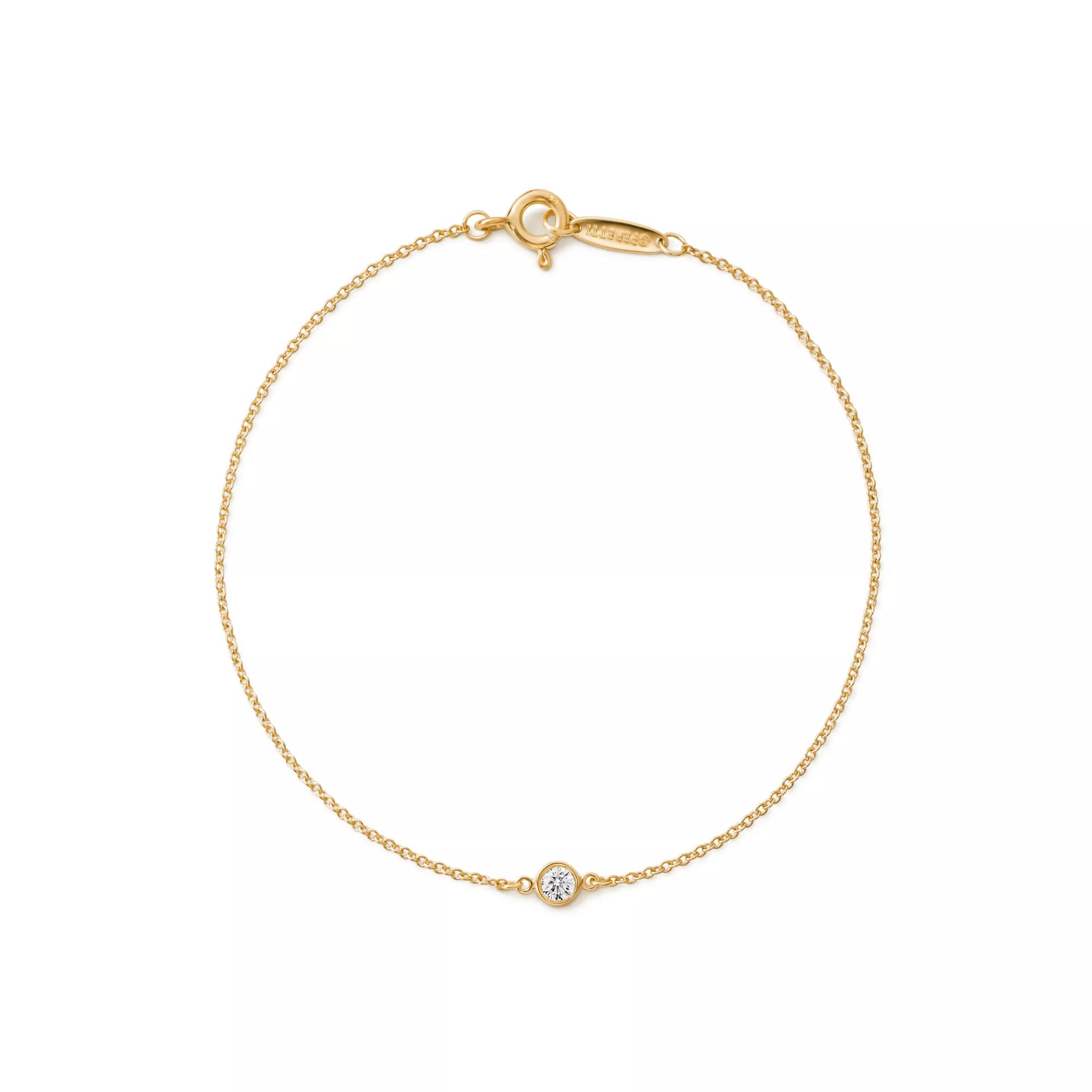 Bridesmaid Gifts Tiffany & Co. Elsa Peretti® Diamonds by the Yard Single Diamond Bracelet in Yellow Gold, $1,200, tiffany.com