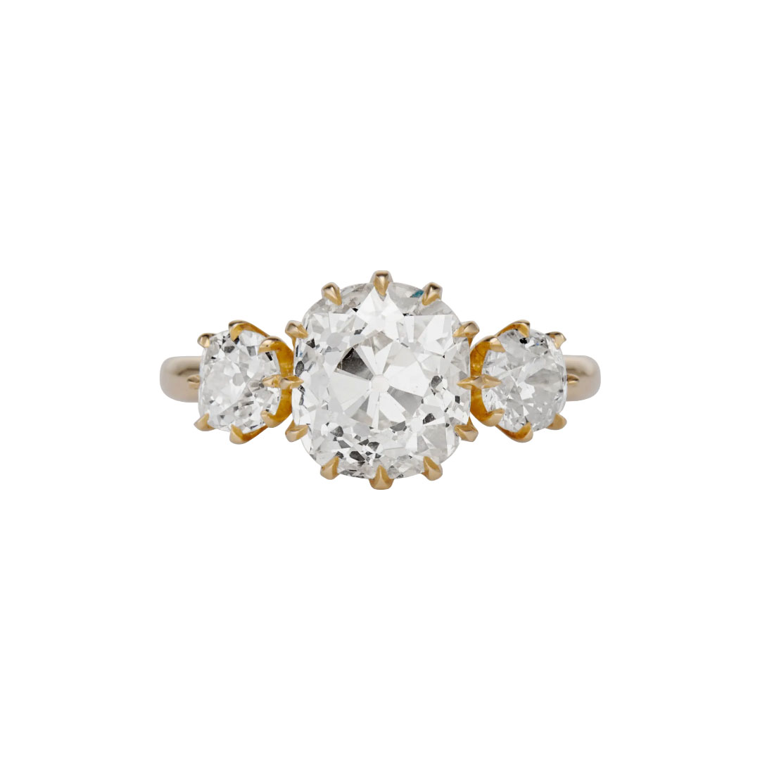cushion cut diamond ring