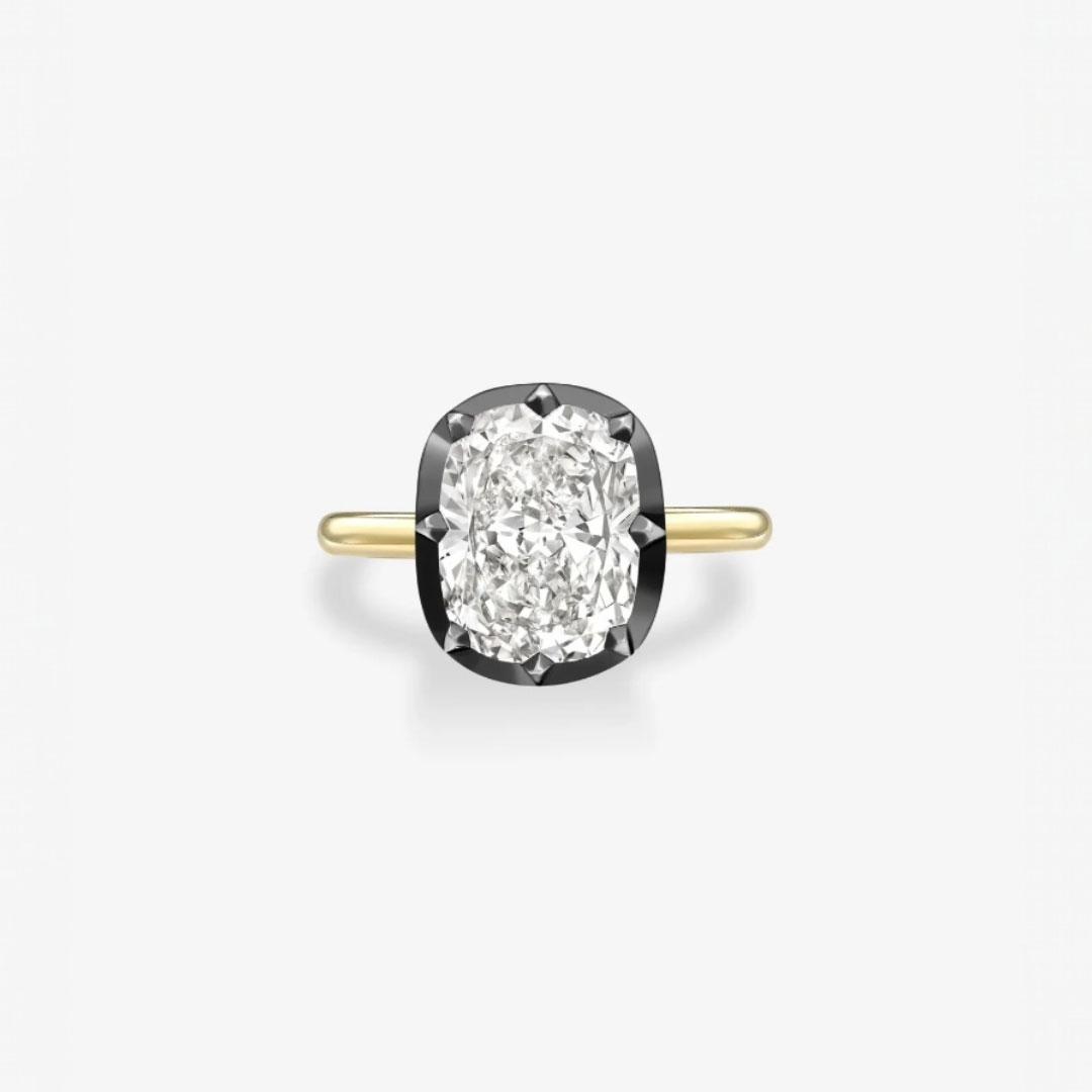 cushion cut diamond ring