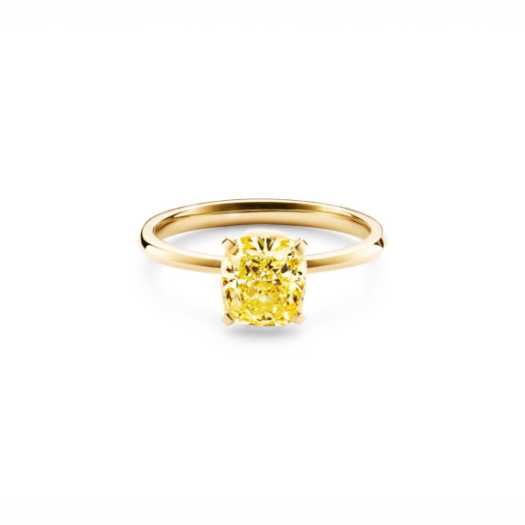 cushion cut diamond ring