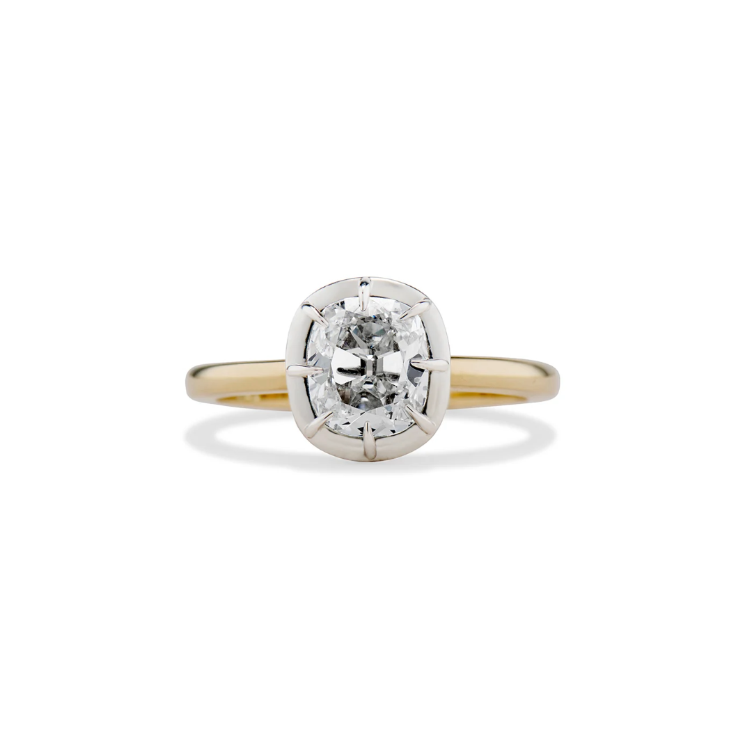 cushion cut diamond ring
