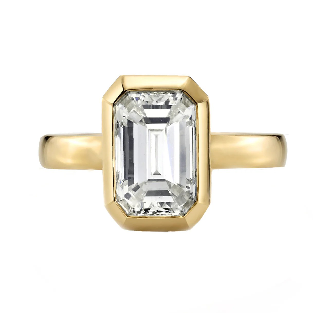 engagement ring settings: bezel set engagement ring