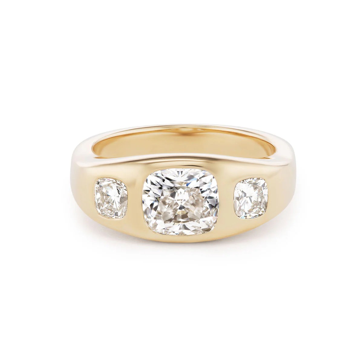 cushion cut diamond ring