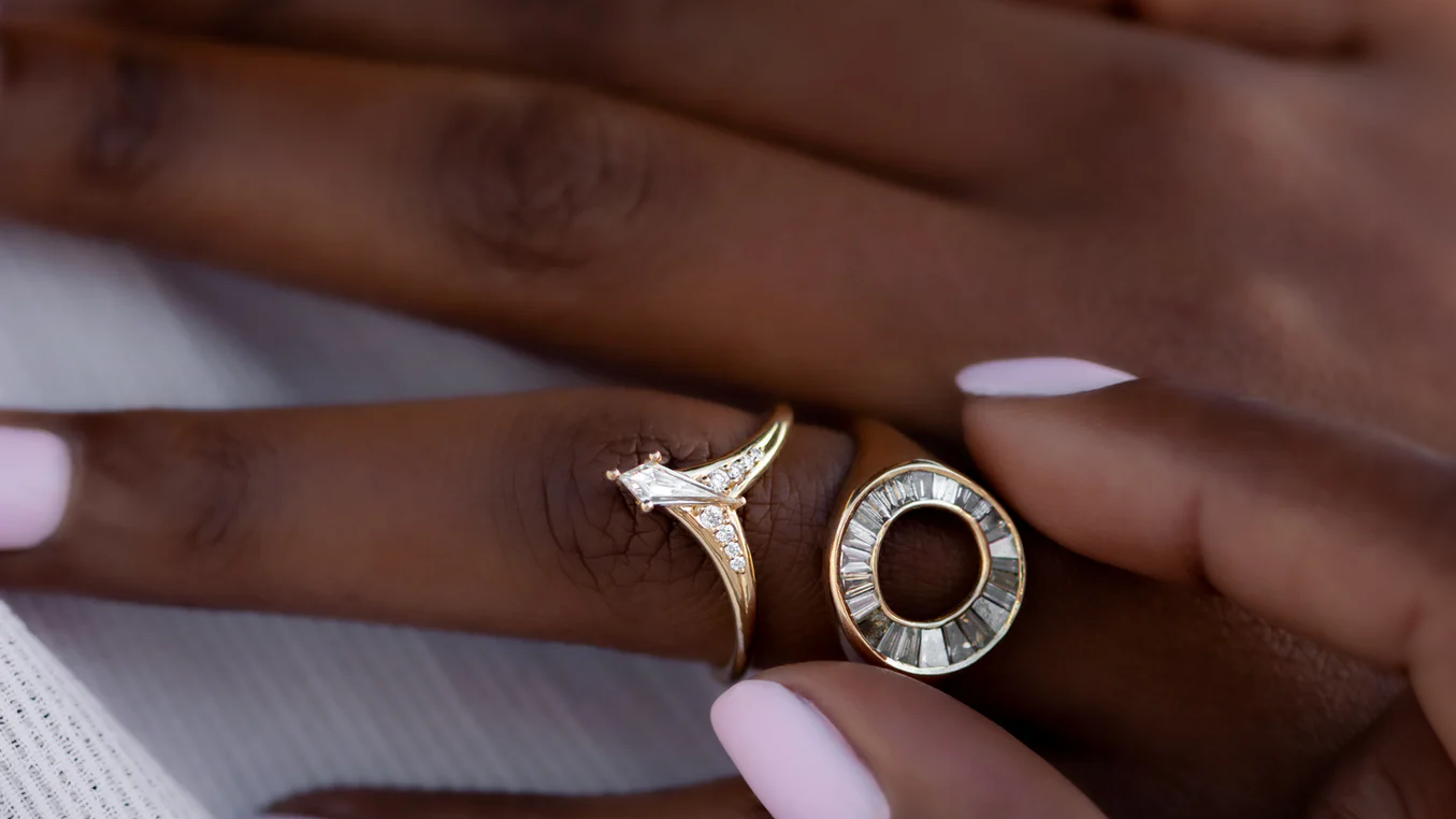 kite cut engagement ring