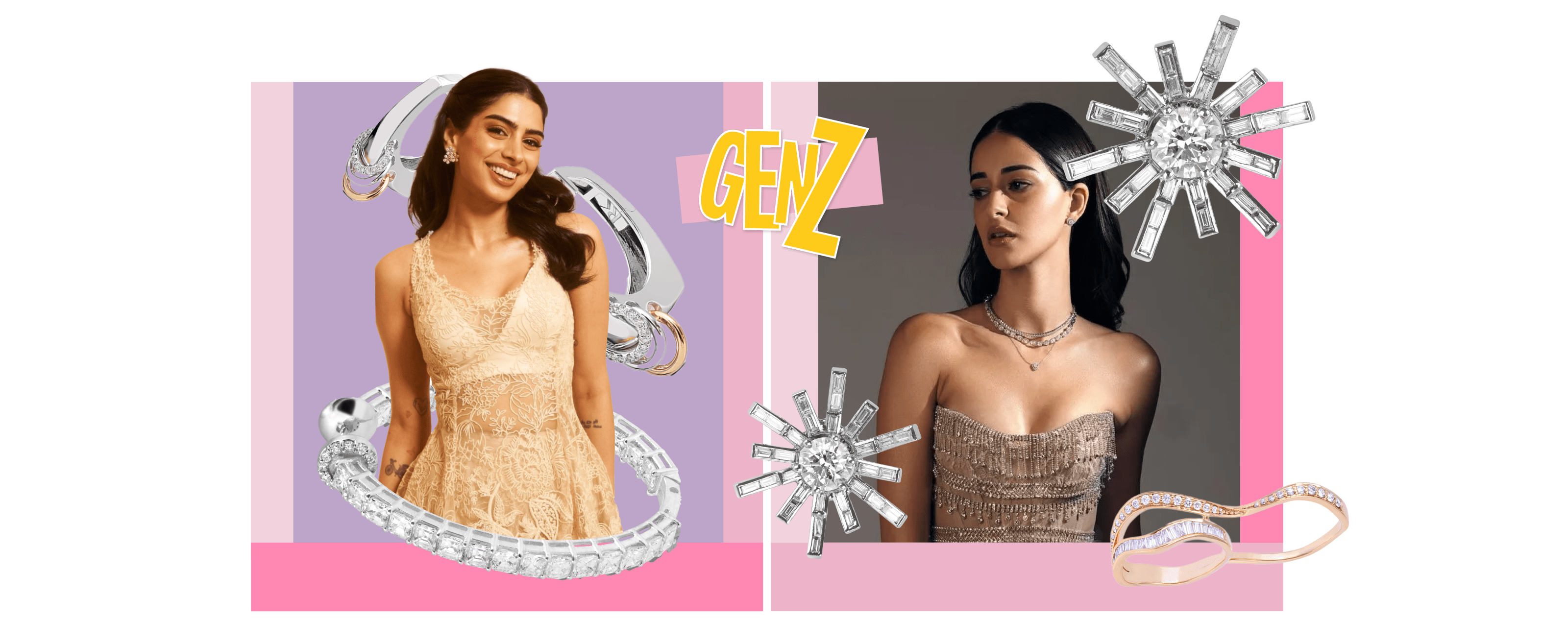 Gen X, Millennials and Gen Z: The Fashion and Diamond Choices Across Three Generations 3 Gen Z style with Y2K fashion, bold streetwear, and eclectic diamond jewellery.
