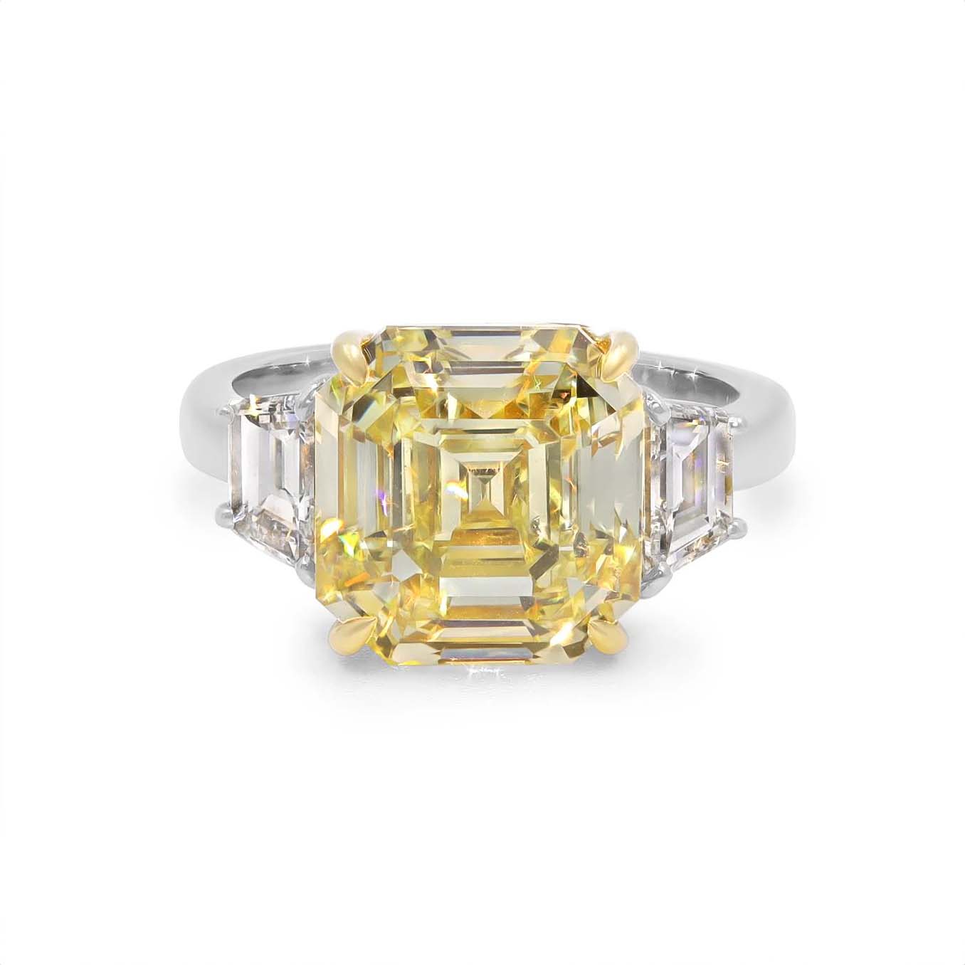 Asscher cut diamond engagement ring