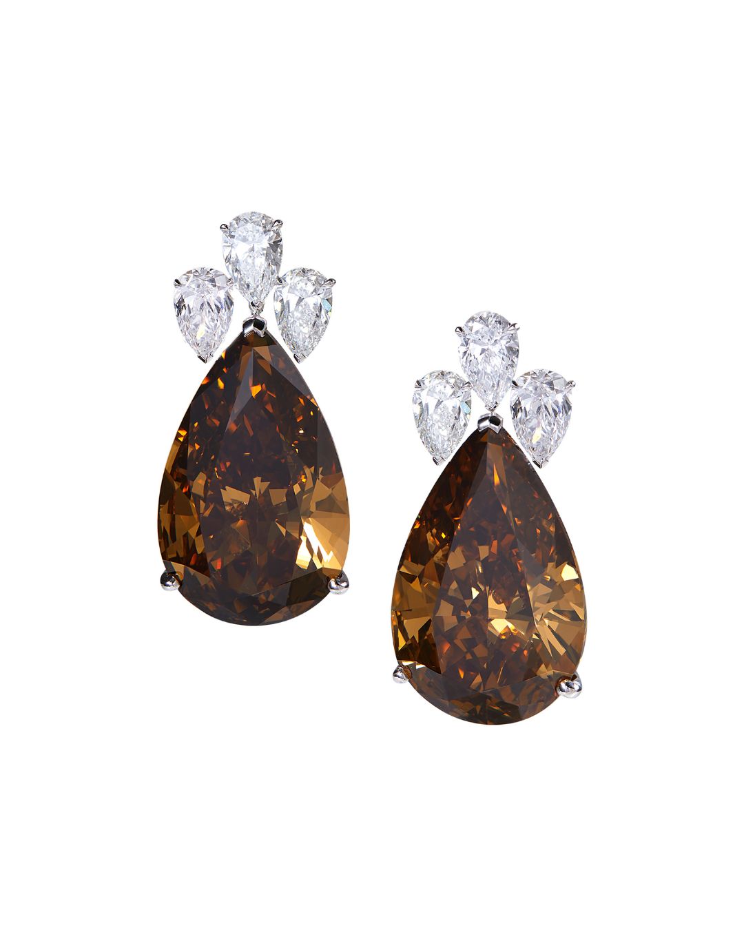 brown diamond earrings