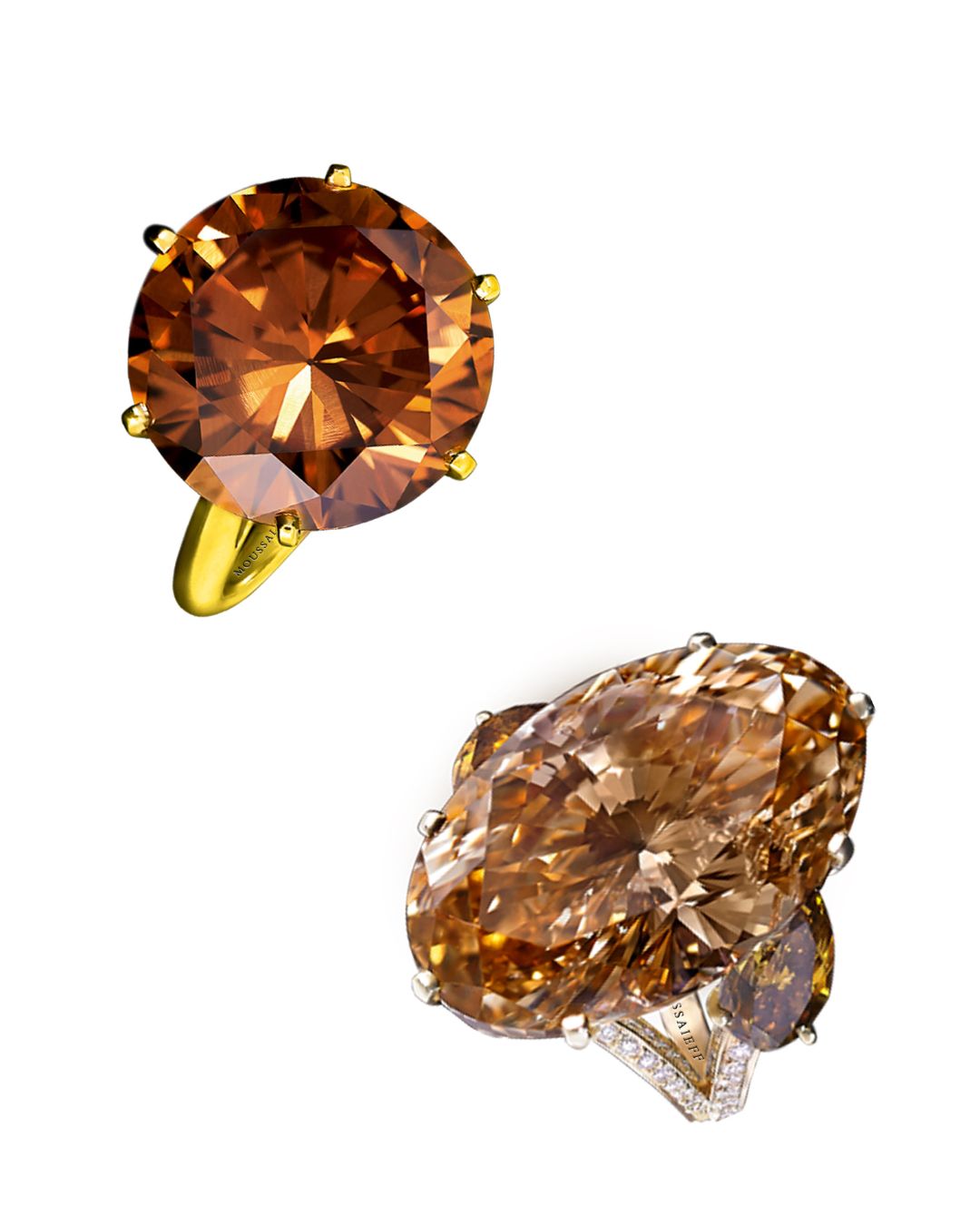 brown diamond rings