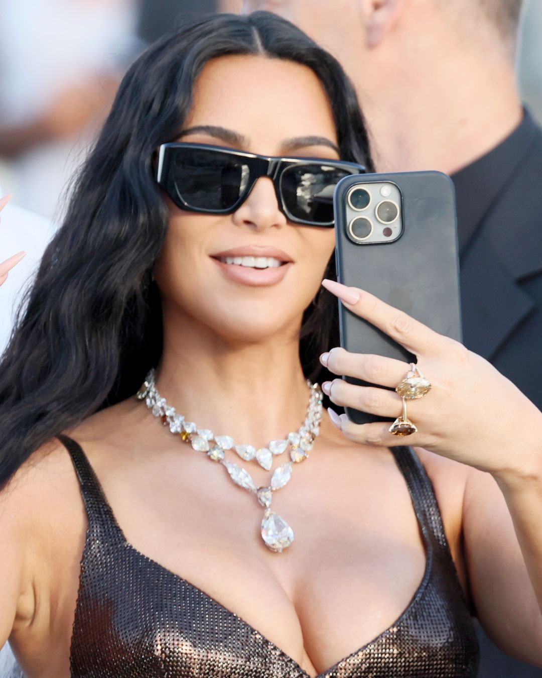 Kim Kardashian necklace Bezos wedding