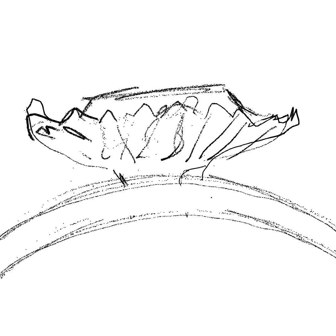 Bernard James, the Reluctant Engagement Ring Designer, Stays True to His Art 7 Bernard James engagement ring sketch