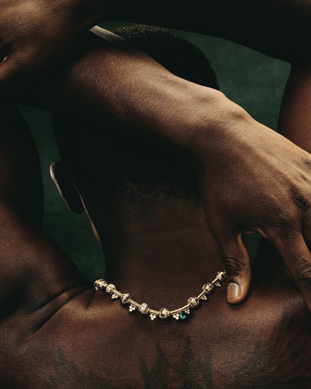 Damson Idris new jewelry line, Didris diamond Beaded Necklace