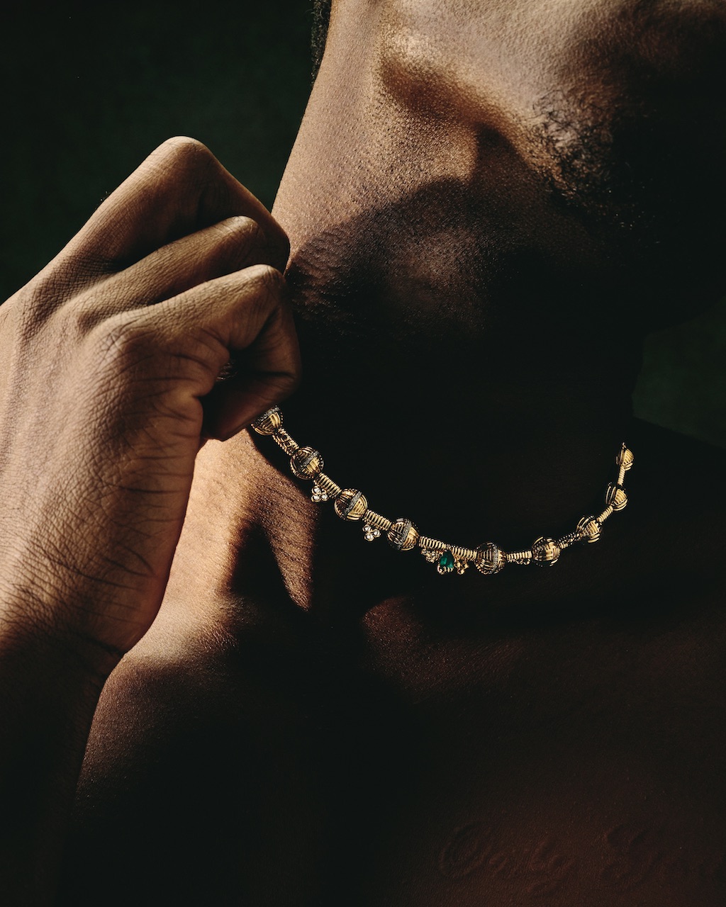 Damson Idris new jewelry line, Didris diamond Beaded Necklace