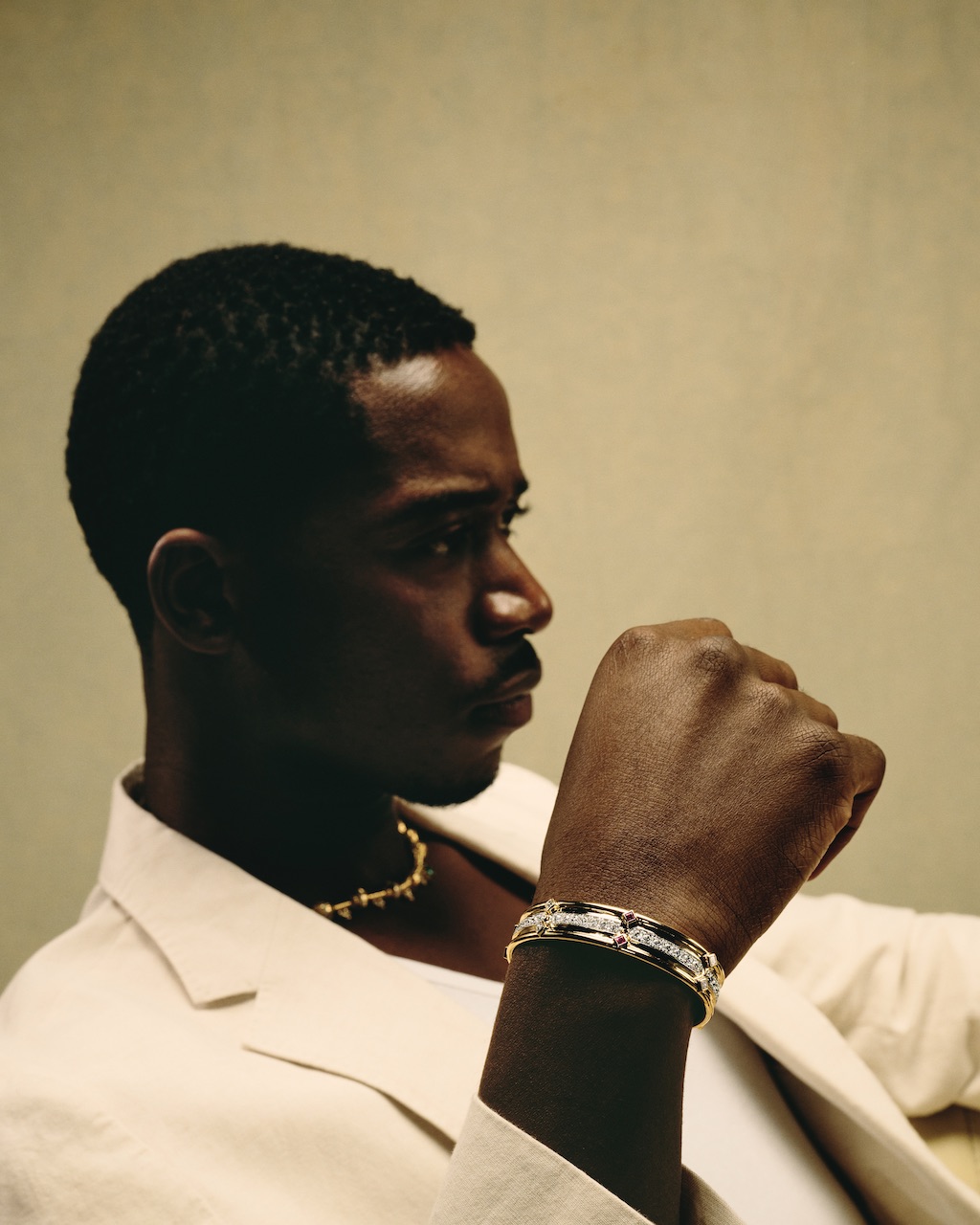 Damson Idris new jewelry line, Didris diamond cuff bracelet 